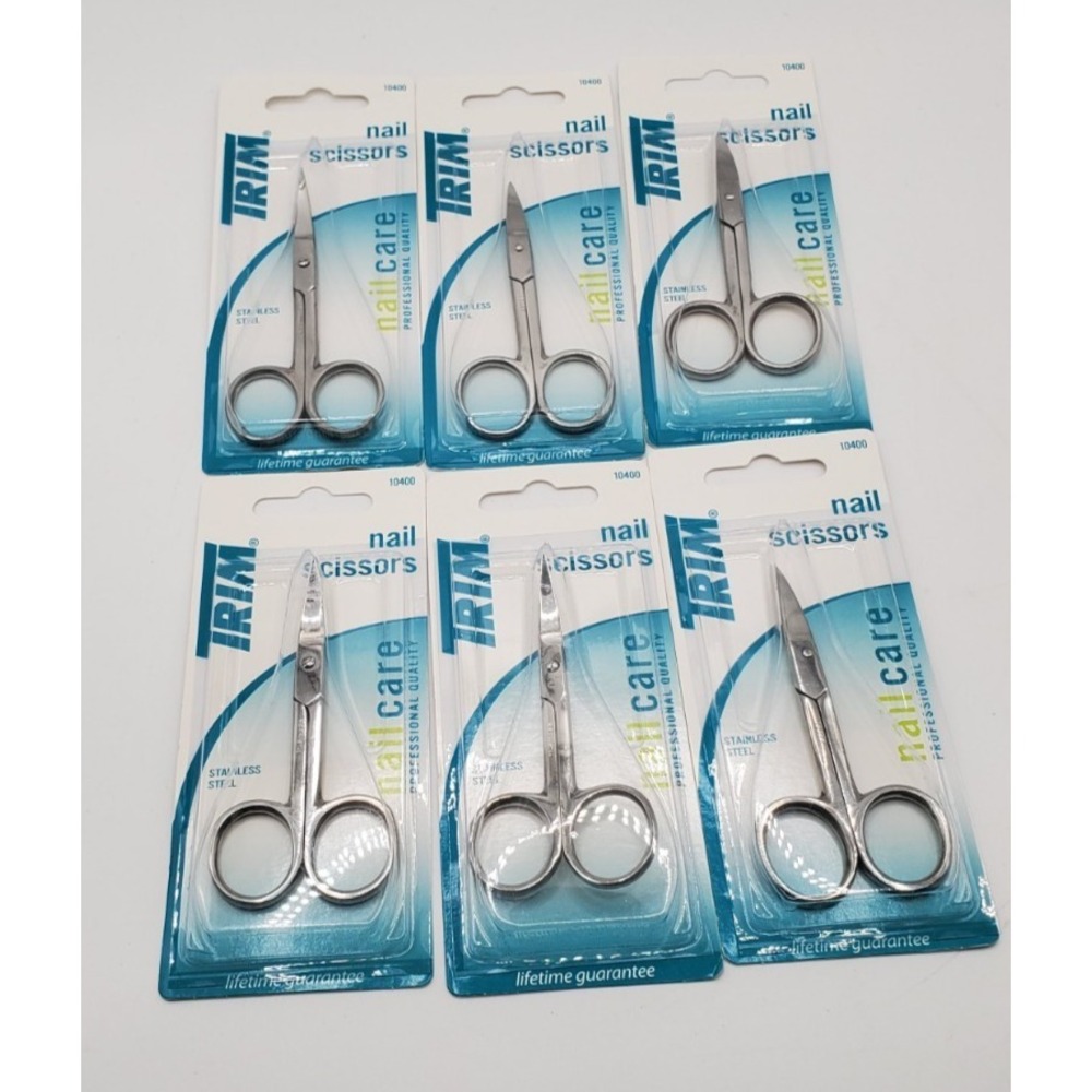 Lot of 6 Trim Nail Care Scissors Stainless Steel 10400